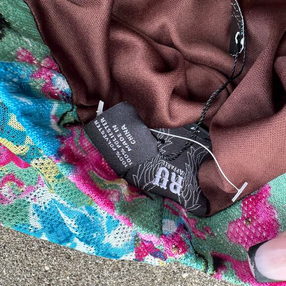 NWOT ru apperal lace mesh flare pants sz m - Picture 5 of 7